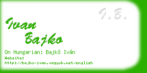 ivan bajko business card