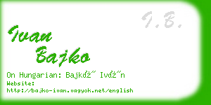 ivan bajko business card